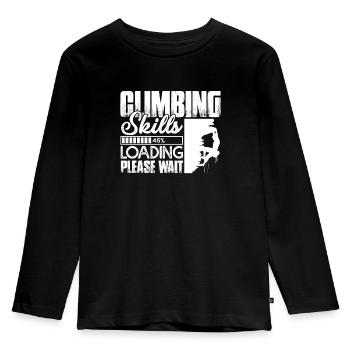 Climbing Climbing Skills Loading - Kids' Premium Longsleeve Shirt - black - Front - AI Model Kid Male (0cm)