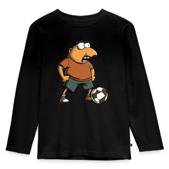 Taupe de football - T-shirt manches longues Premium Enfant - noir - Devant - AI Model Kid Male (0cm)