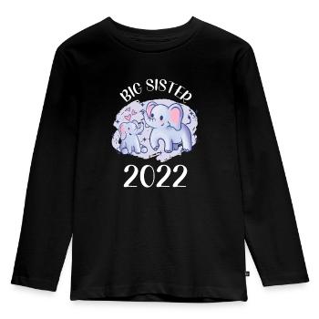 Big Sister 2022 - Kids' Premium Longsleeve Shirt - black - Front - AI Model Kid Male (0cm)