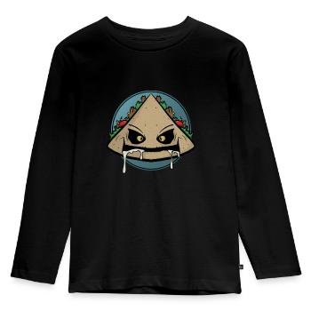 Funny Comic Kebab Kebab Fast Food Snack Fun - Kids' Premium Longsleeve Shirt - black - Front - AI Model Kid Male (0cm)