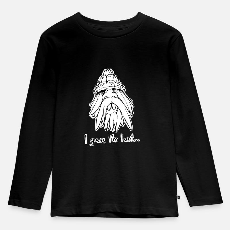 Wo bin ich hier gelandet? - Kinder Premium Bio Langarmshirt - Schwarz