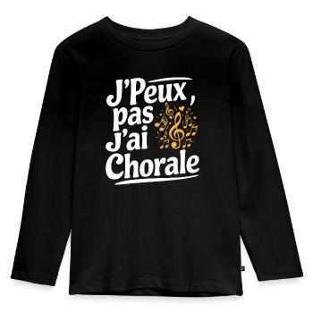 J'peux pas j'ai Chorale - T-shirt manches longues Premium Enfant - noir - Devant - AI Model Kid Male (0cm)