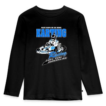 GoKart - Karting - Kart - Go Kart - Kids' Premium Longsleeve Shirt - black - Front - AI Model Kid Male (0cm)
