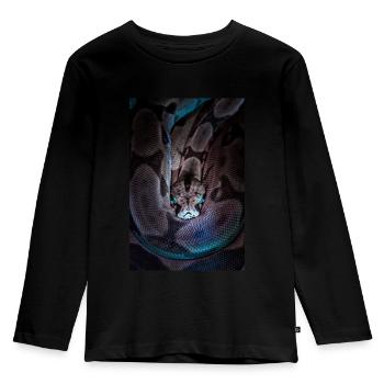 Die Schlange - Kinder Premium Bio Langarmshirt - Schwarz - Vorne - AI Model Kid Male (0cm)
