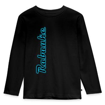 Rabauke Neon - Kinder Premium Bio Langarmshirt - Schwarz - Vorne - AI Model Kid Male (0cm)
