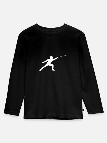Fechter - Geschenkidee - Kinder Premium Bio Langarmshirt - Schwarz