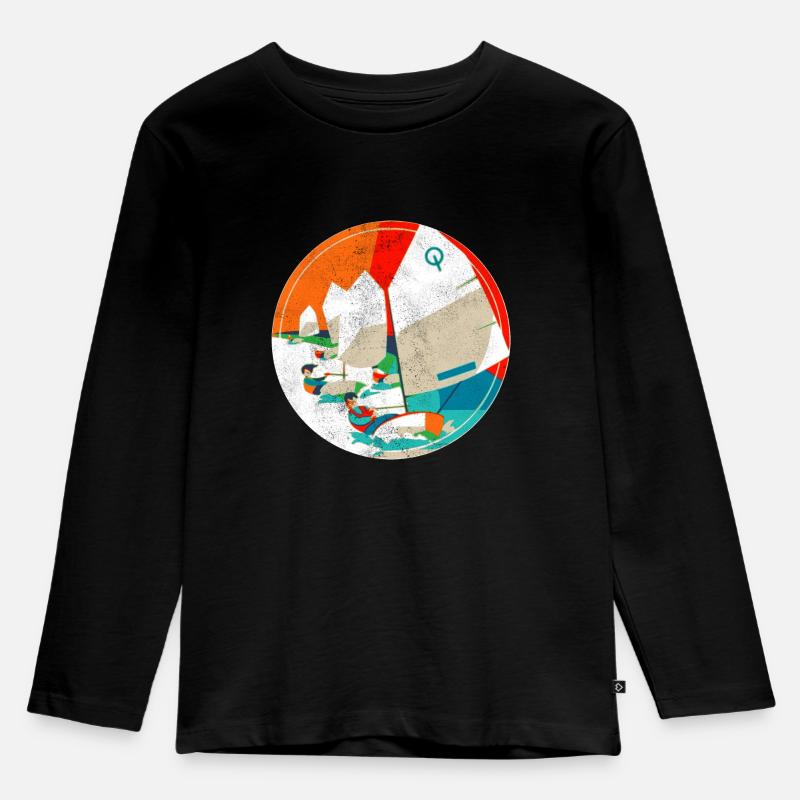 Régate Optimiste - T-shirt manches longues Premium Enfant - noir