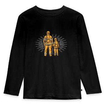 Pompiers - T-shirt manches longues Premium Enfant - noir - Devant - AI Model Kid Male (0cm)