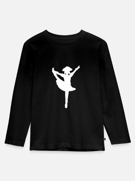 Karneval Garde Tanz - Kinder Premium Bio Langarmshirt - Schwarz