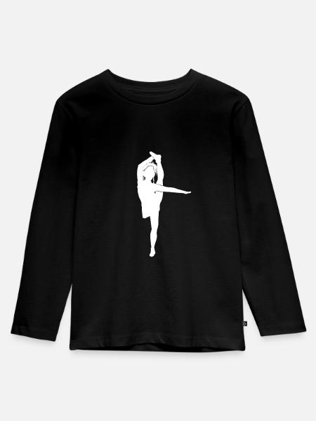 Karneval Garde Tanz - Kinder Premium Bio Langarmshirt - Schwarz