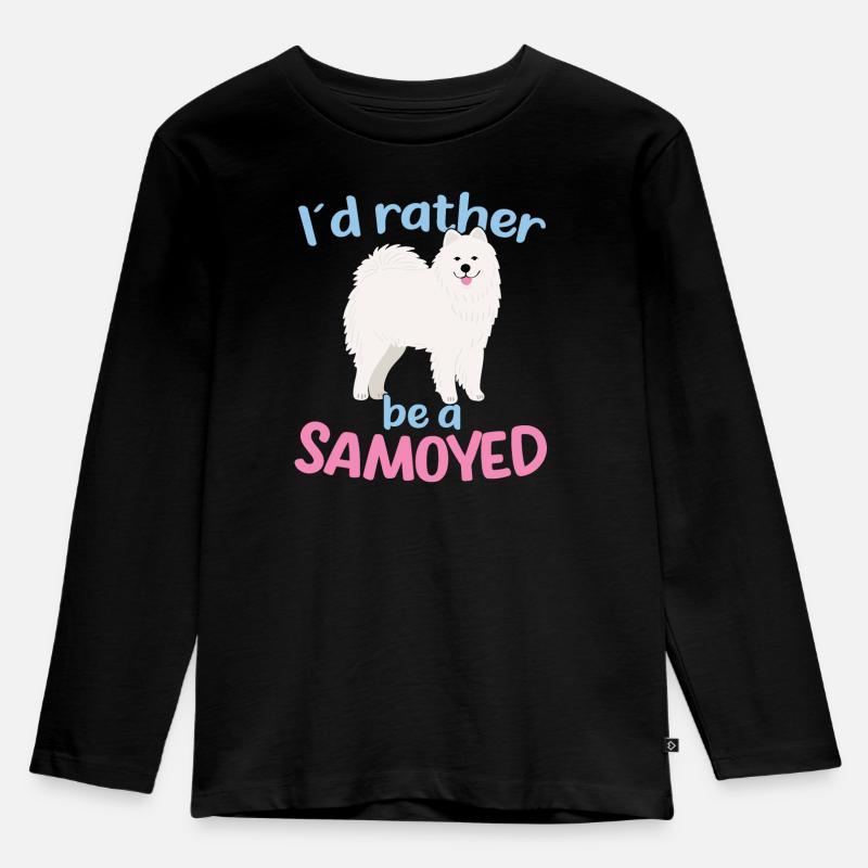 I'd rather be a Samoyed - Kids' Premium Longsleeve Shirt - black