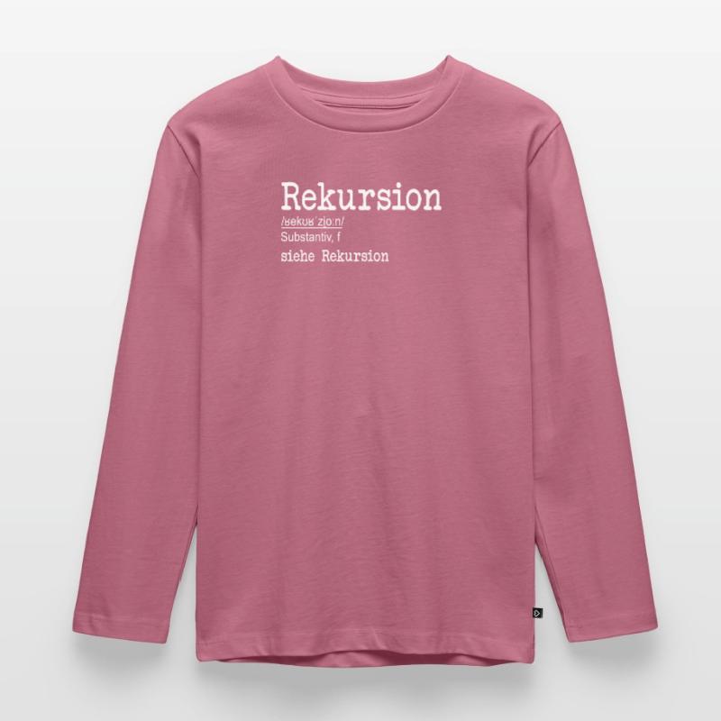 Rekursion Definition Softwareentwickler Coder Kinder Premium Bio Langarmshirt