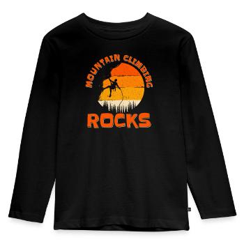 Escalade Rochers Escalade Sportive - T-shirt manches longues Premium Enfant - noir - Devant - AI Model Kid Male (0cm)