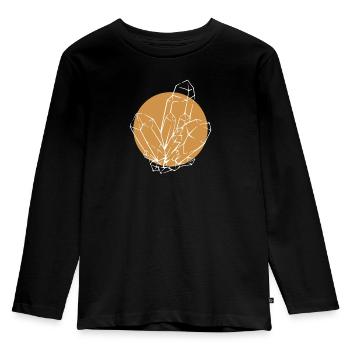 Lineart Géologue Stone Collector Minéral - T-shirt manches longues Premium Enfant - noir - Devant - AI Model Kid Male (0cm)