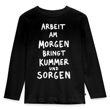 Arbeit - Kinder Premium Bio Langarmshirt - Schwarz - Vorne - AI Model Kid Male (0cm)