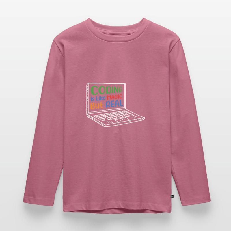 Coding Is Like Magic Coder Programmer Computer Gee Kinder Premium Bio Langarmshirt