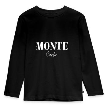 Monte-Carlo - T-shirt manches longues Premium Enfant - noir - Devant - AI Model Kid Male (0cm)