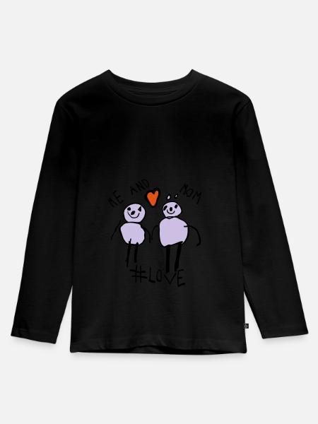Moi et maman #Love - T-shirt manches longues Premium Enfant - noir