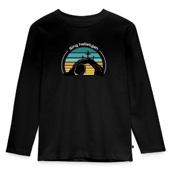 Singen Sie Halleluja - Kinder Premium Bio Langarmshirt - Schwarz - Vorne - AI Model Kid Male (0cm)