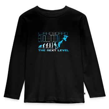 Wakeboard Evolution Next Level Frau, Wakeskate - Kinder Premium Bio Langarmshirt - Schwarz - Vorne - AI Model Kid Male (0cm)