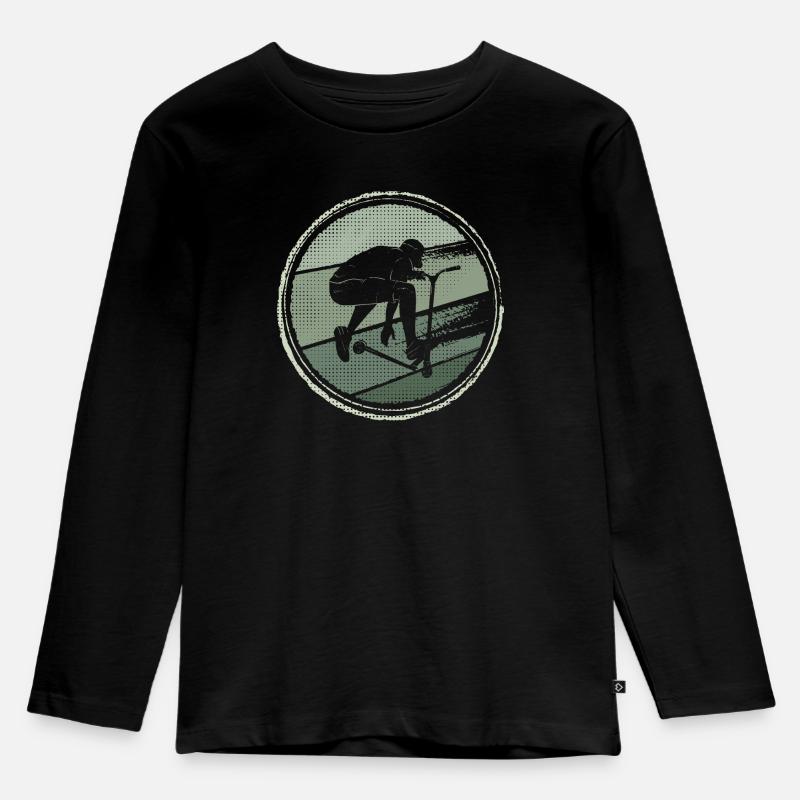 Scooter Tricks E-Scooter Stunt Scooter - Kids' Premium Longsleeve Shirt - black