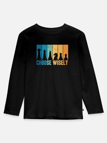Chess Pieces Vintage Chess Chess Game - Kids' Premium Longsleeve Shirt - black