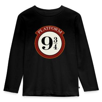 Harry Potter Platform 9 3/4 - Kids' Premium Longsleeve Shirt - black - Front - AI Model Kid Male (0cm)