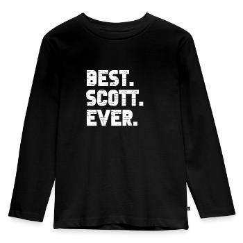 Best Scott Ever Popular Birth Names Scott Costume - Kids' Premium Longsleeve Shirt - black - Front - AI Model Kid Male (0cm)
