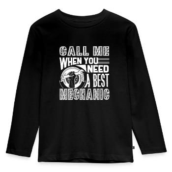 Mechanic Best Mechanic - Kids' Premium Longsleeve Shirt - black - Front - AI Model Kid Male (0cm)