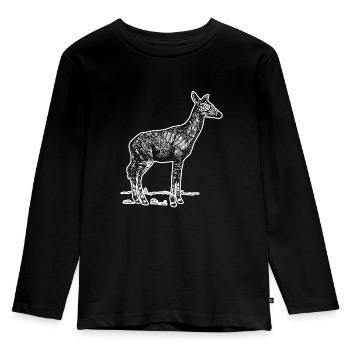 Motif floral Okapi Okapi - T-shirt manches longues Premium Enfant - noir - Devant - AI Model Kid Male (0cm)