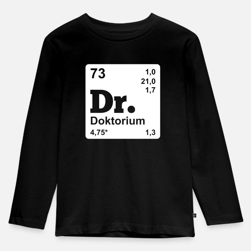 Doktor - Kinder Premium Bio Langarmshirt - Schwarz