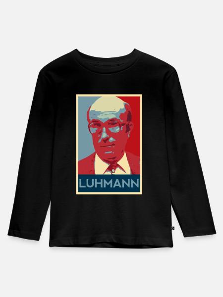 Niklas Luhmann Systemtheorie - Kinder Premium Bio Langarmshirt - Schwarz