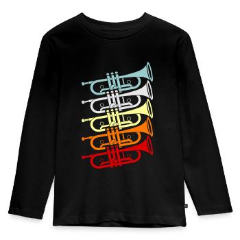 Trompette - T-shirt manches longues Premium Enfant - noir - Devant - AI Model Kid Male (0cm)