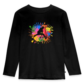 Stunt Scooter - Kinder Premium Bio Langarmshirt - Schwarz - Vorne - AI Model Kid Male (0cm)