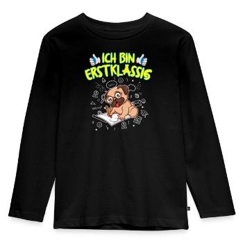 Ich Bin Erstklassig Einschulung Grundschule - Kinder Premium Bio Langarmshirt - Schwarz - Vorne - AI Model Kid Male (0cm)