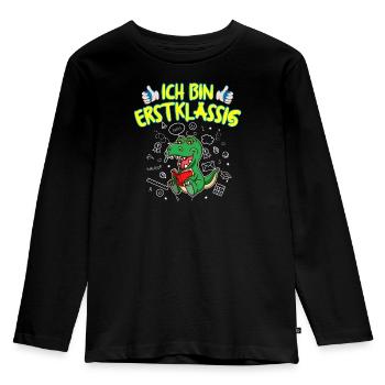 Ich Bin Erstklassig Einschulung Grundschule - Kinder Premium Bio Langarmshirt - Schwarz - Vorne - AI Model Kid Male (0cm)