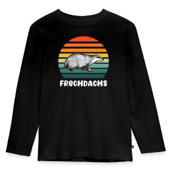Frechdachs freche Leute wilde Seite - Kinder Premium Bio Langarmshirt - Schwarz - Vorne - AI Model Kid Male (0cm)