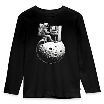 Astronaute Astronaute Piano - T-shirt manches longues Premium Enfant - noir - Devant - AI Model Kid Male (0cm)