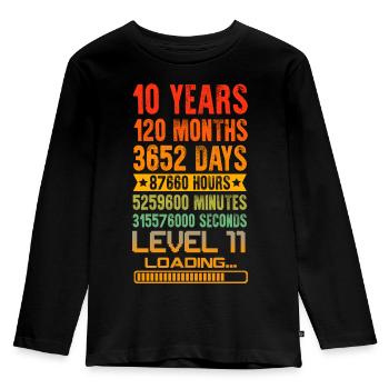 10 ans Birhday 10 ans Proverbes d’anniversaire 10 - T-shirt manches longues Premium Enfant - noir - Devant - AI Model Kid Male (0cm)