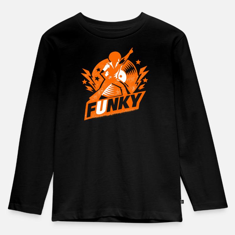 flippig - Kinder Premium Bio Langarmshirt - Schwarz