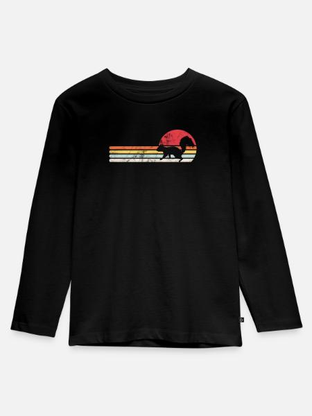 Eichhörnchen Eichhörnchen Eichhörnchen - Kinder Premium Bio Langarmshirt - Schwarz
