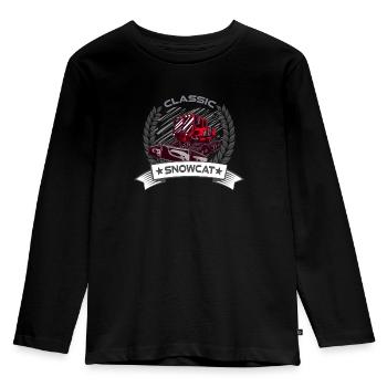 Chenille de piste Bully Snowcat Snowmobil Ski Proverbes - T-shirt manches longues Premium Enfant - noir - Devant - AI Model Kid Male (0cm)