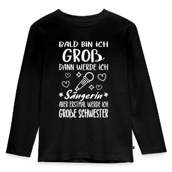 I'm going to be big sister singer offspring idea - Kids' Premium Longsleeve Shirt - black - Front - AI Model Kid Male (0cm)