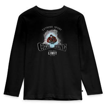 Cave Diving - Cave Diving - Kids' Premium Longsleeve Shirt - black - Front - AI Model Kid Male (0cm)