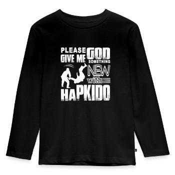 Hapkido Donnez-moi quelque chose de nouveau Hapkido - T-shirt manches longues Premium Enfant - noir - Devant - AI Model Kid Male (0cm)