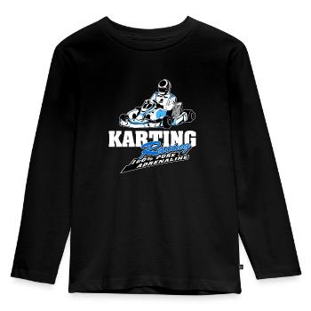 GoKart - Karting - Kart - Go Kart - Kids' Premium Longsleeve Shirt - black - Front - AI Model Kid Male (0cm)