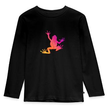 Tree Frog - Kids' Premium Longsleeve Shirt - black - Front - AI Model Kid Male (0cm)