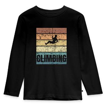 Alpinistes extrêmes - T-shirt manches longues Premium Enfant - noir - Devant - AI Model Kid Male (0cm)