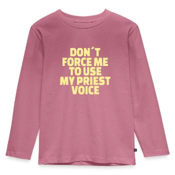 Christianity : Priest Voice - Kinder Premium Bio Langarmshirt - Mauve - Vorne - AI Model Kid Female (0cm)