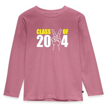 Class of 2024 - Kids' Premium Longsleeve Shirt - mauve - Front - AI Model Kid Female (0cm)